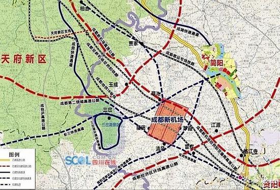 成都新机场建成后，成渝铁路城际客运专线框架桥即将绽放