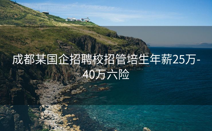成都某国企招聘校招管培生年薪25万-40万六险