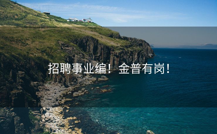 招聘事业编！金普有岗！