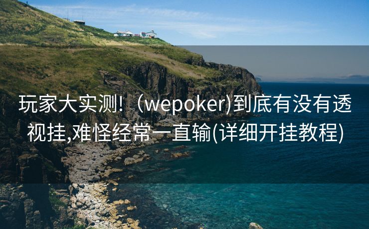 玩家大实测!（wepoker)到底有没有透视挂,难怪经常一直输(详细开挂教程)