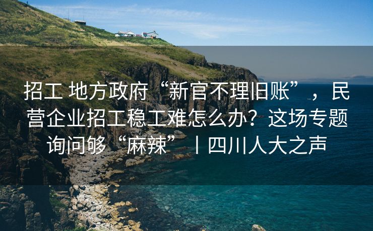 招工 地方政府“新官不理旧账”，民营企业招工稳工难怎么办？这场专题询问够“麻辣”丨四川人大之声