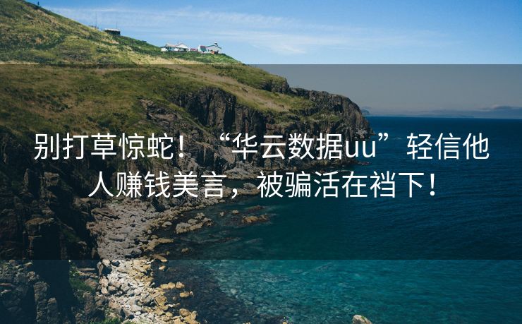 别打草惊蛇！“华云数据uu”轻信他人赚钱美言，被骗活在裆下！