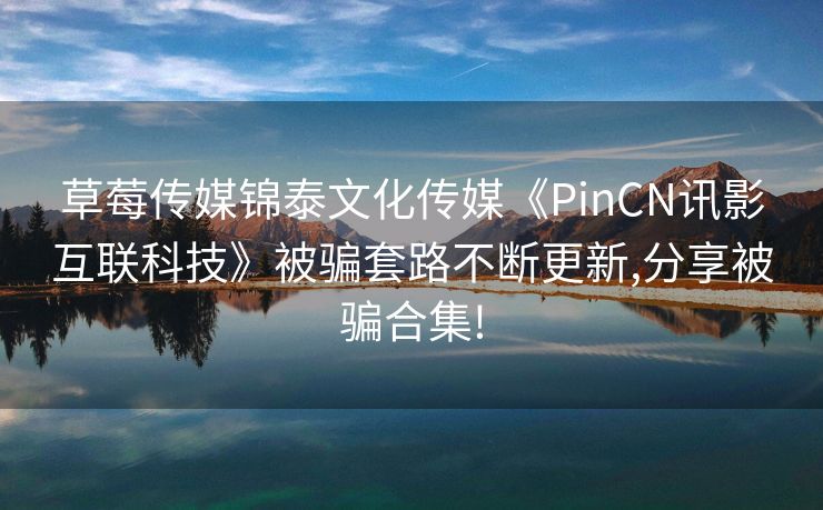草莓传媒锦泰文化传媒《PinCN讯影互联科技》被骗套路不断更新,分享被骗合集!