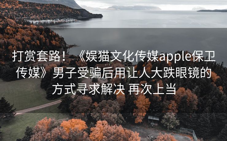打赏套路！《娱猫文化传媒apple保卫传媒》男子受骗后用让人大跌眼镜的方式寻求解决 再次上当