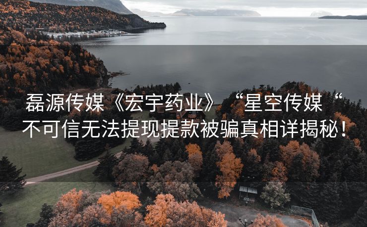 磊源传媒《宏宇药业》“星空传媒“不可信无法提现提款被骗真相详揭秘！