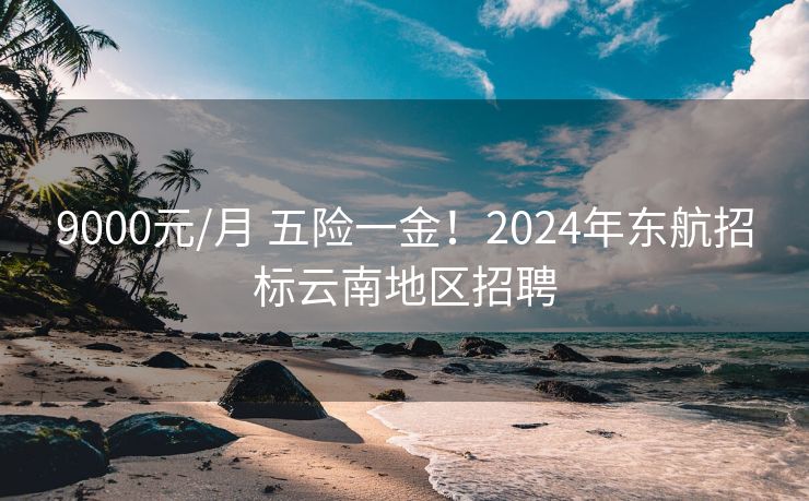 9000元/月 五险一金！2024年东航招标云南地区招聘