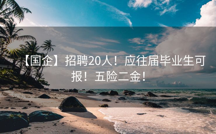 【国企】招聘20人！应往届毕业生可报！五险二金！