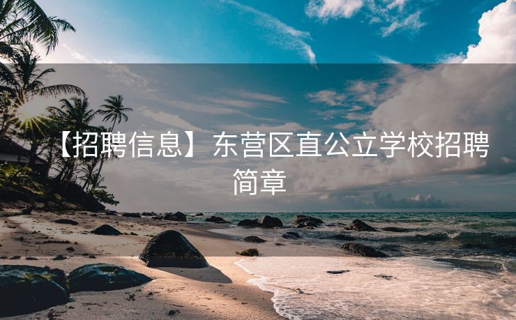 【招聘信息】东营区直公立学校招聘简章