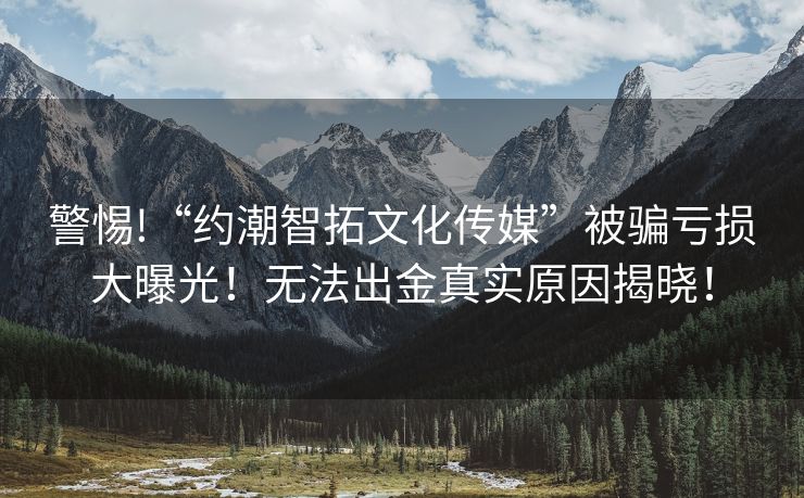 警惕!“约潮智拓文化传媒”被骗亏损大曝光！无法出金真实原因揭晓！