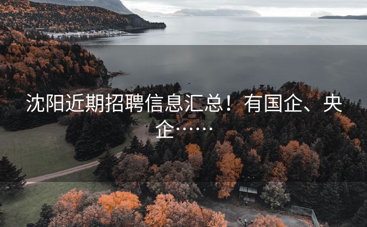 沈阳近期招聘信息汇总！有国企、央企……