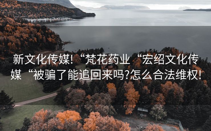 新文化传媒!“梵花药业“宏绍文化传媒“被骗了能追回来吗?怎么合法维权!