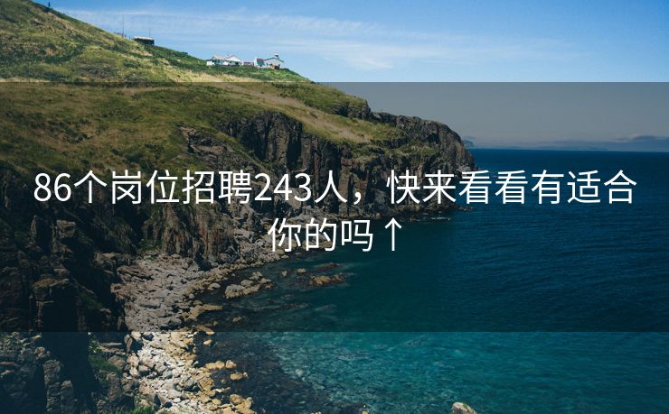 86个岗位招聘243人，快来看看有适合你的吗↑