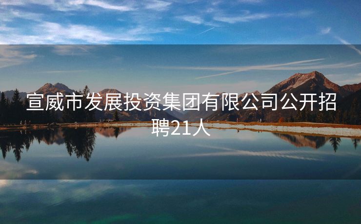 宣威市发展投资集团有限公司公开招聘21人