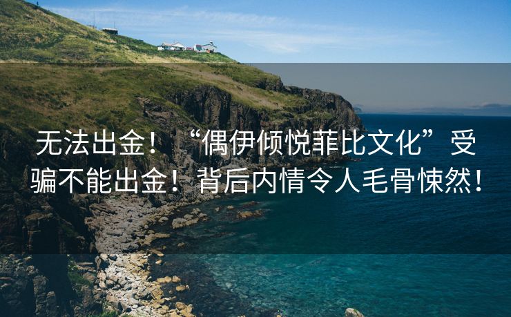 无法出金！“偶伊倾悦菲比文化”受骗不能出金！背后内情令人毛骨悚然！
