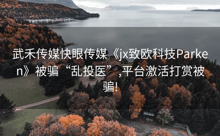 武禾传媒快眼传媒《jx致欧科技Parken》被骗“乱投医”,平台激活打赏被骗!