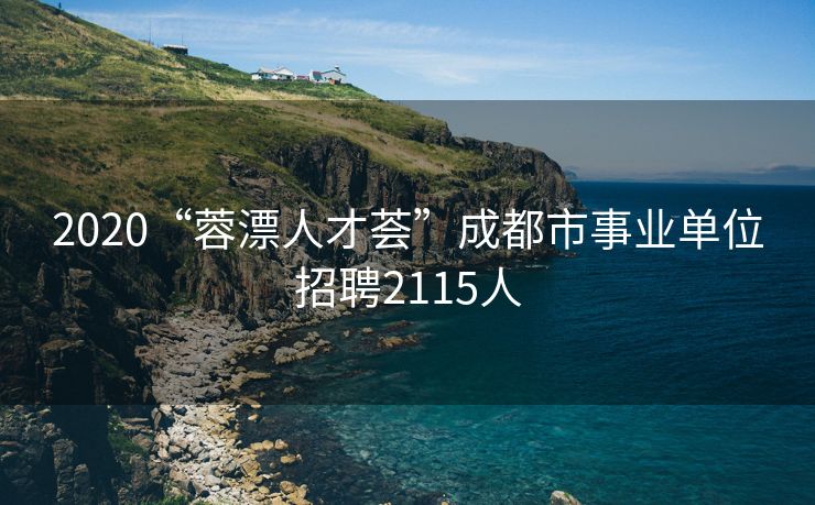 2020“蓉漂人才荟”成都市事业单位招聘2115人