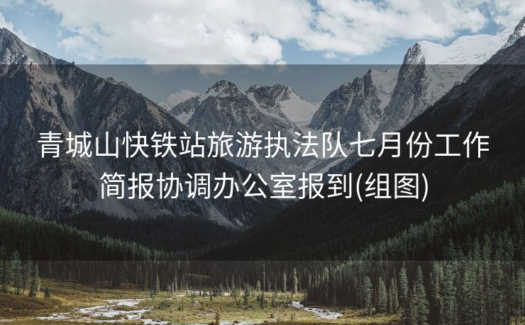 青城山快铁站旅游执法队七月份工作简报协调办公室报到(组图)