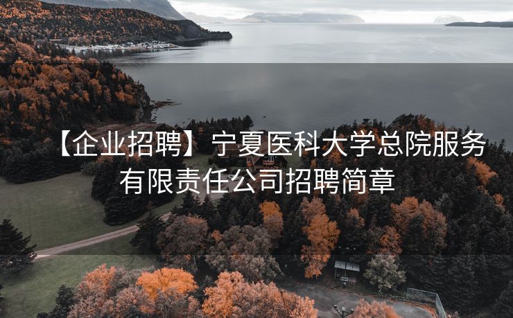 【企业招聘】宁夏医科大学总院服务有限责任公司招聘简章