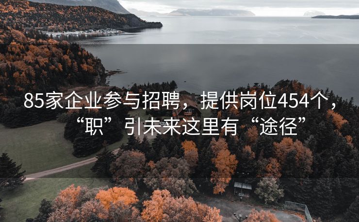 85家企业参与招聘，提供岗位454个，“职”引未来这里有“途径”
