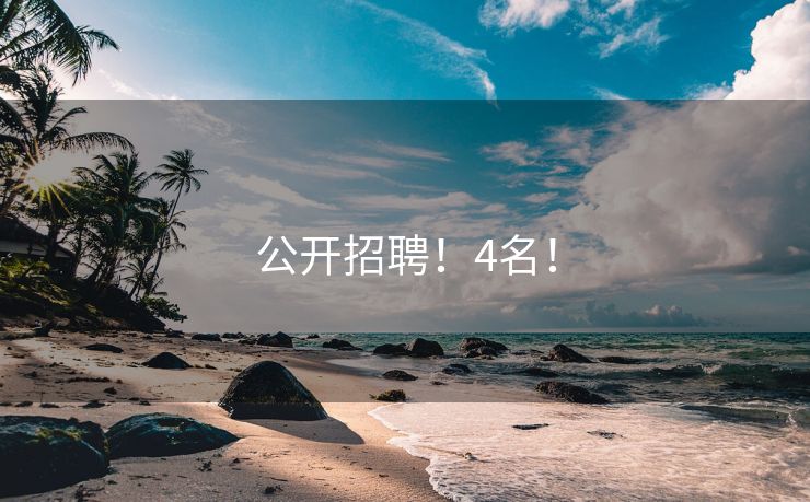 公开招聘！4名！