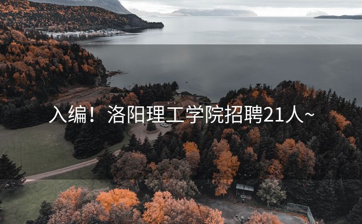 入编！洛阳理工学院招聘21人~