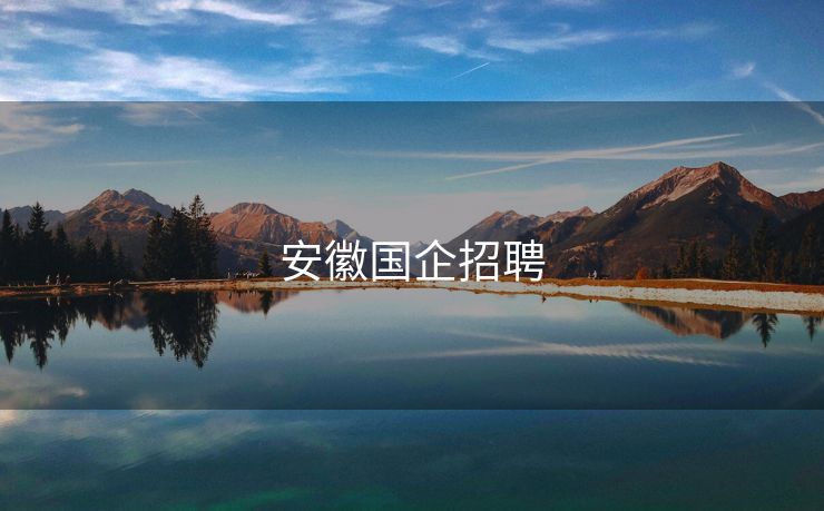 安徽国企招聘