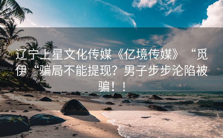 辽宁上星文化传媒《亿境传媒》“觅伊“骗局不能提现？男子步步沦陷被骗！!