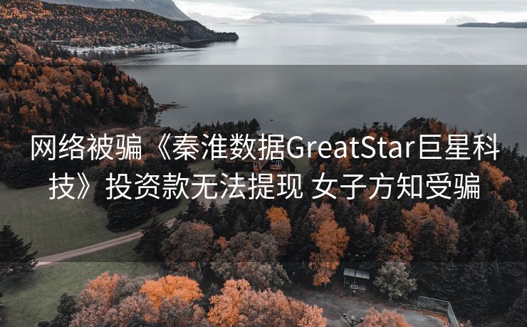 网络被骗《秦淮数据GreatStar巨星科技》投资款无法提现 女子方知受骗
