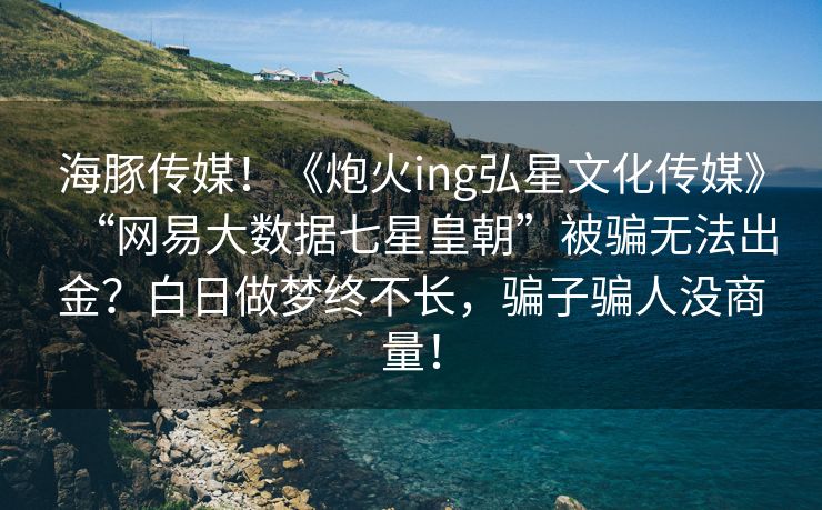 海豚传媒！《炮火ing弘星文化传媒》“网易大数据七星皇朝”被骗无法出金？白日做梦终不长，骗子骗人没商量！