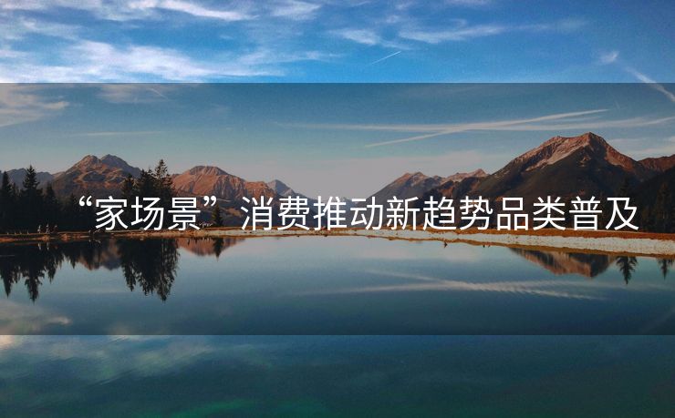 “家场景”消费推动新趋势品类普及