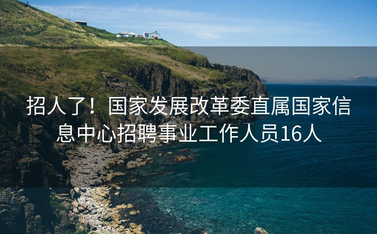 招人了！国家发展改革委直属国家信息中心招聘事业工作人员16人