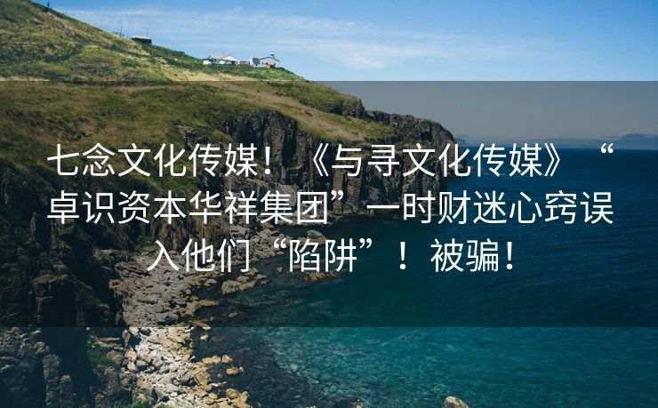 七念文化传媒！《与寻文化传媒》“卓识资本华祥集团”一时财迷心窍误入他们“陷阱”！被骗！