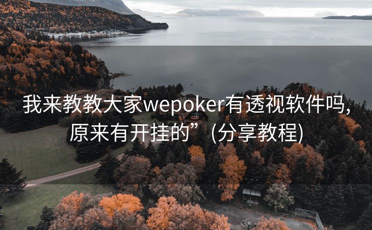我来教教大家wepoker有透视软件吗,原来有开挂的”(分享教程)
