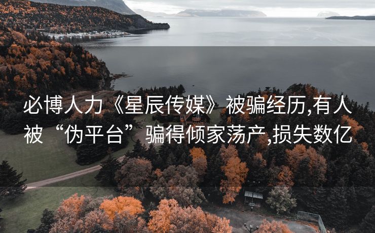 必博人力《星辰传媒》被骗经历,有人被“伪平台”骗得倾家荡产,损失数亿