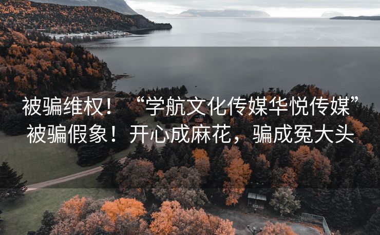 被骗维权！“学航文化传媒华悦传媒”被骗假象！开心成麻花，骗成冤大头