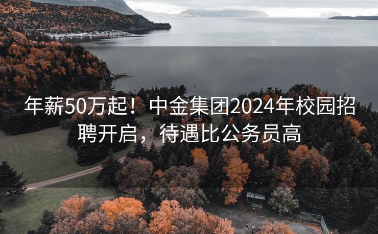 年薪50万起！中金集团2024年校园招聘开启，待遇比公务员高