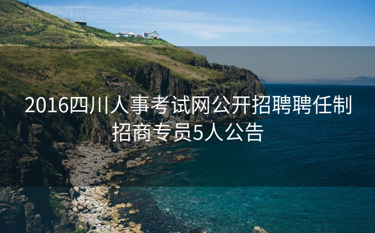 2016四川人事考试网公开招聘聘任制招商专员5人公告