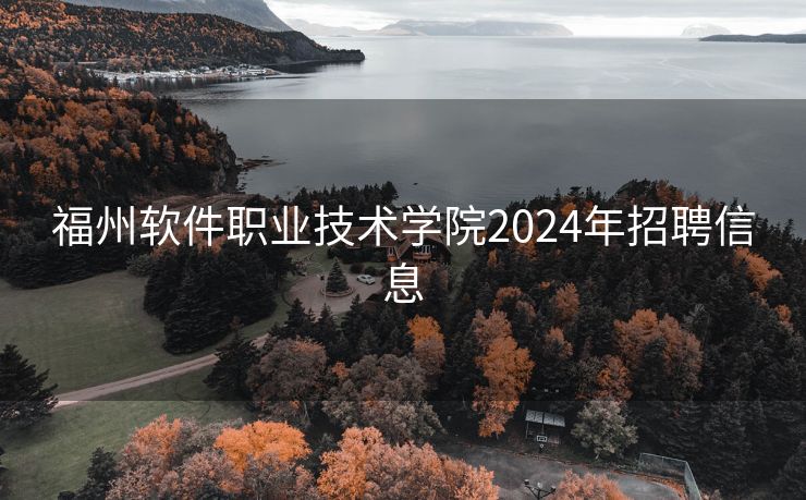 福州软件职业技术学院2024年招聘信息