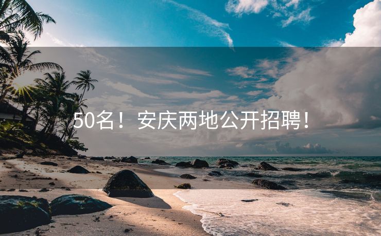50名！安庆两地公开招聘！