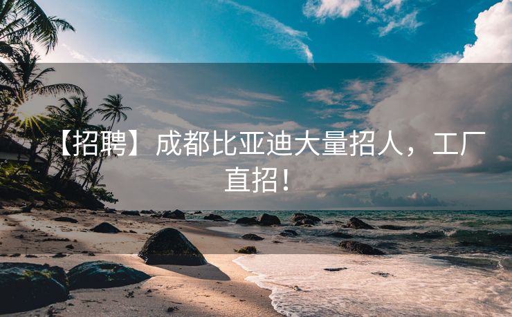 【招聘】成都比亚迪大量招人，工厂直招！