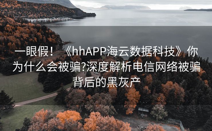 一眼假！《hhAPP海云数据科技》你为什么会被骗?深度解析电信网络被骗背后的黑灰产