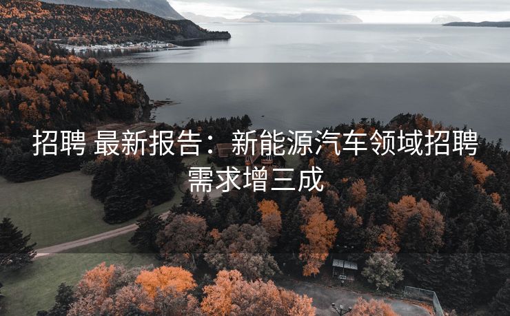 招聘 最新报告：新能源汽车领域招聘需求增三成