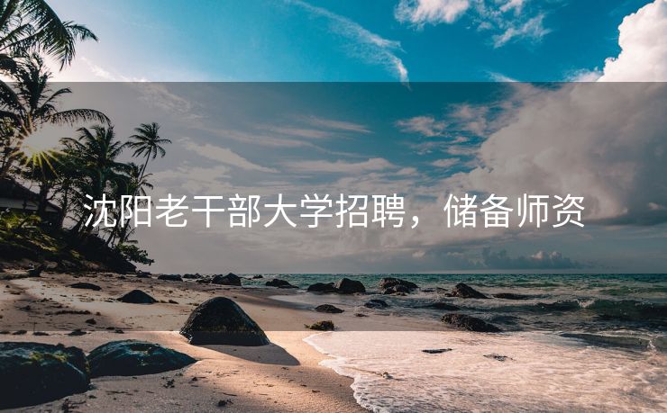 沈阳老干部大学招聘，储备师资