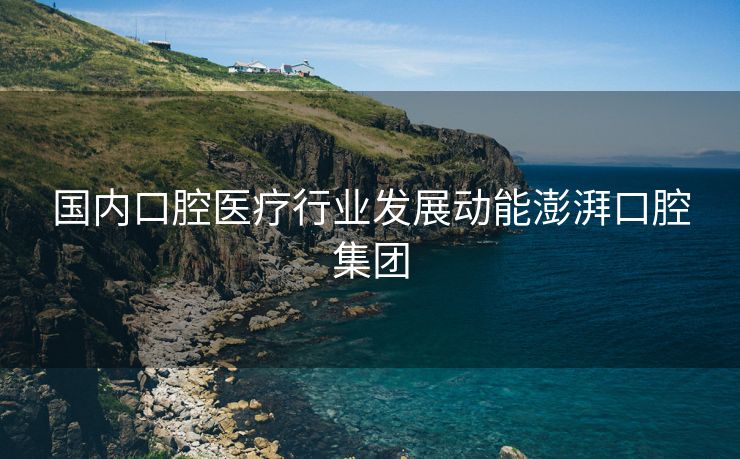 国内口腔医疗行业发展动能澎湃口腔集团