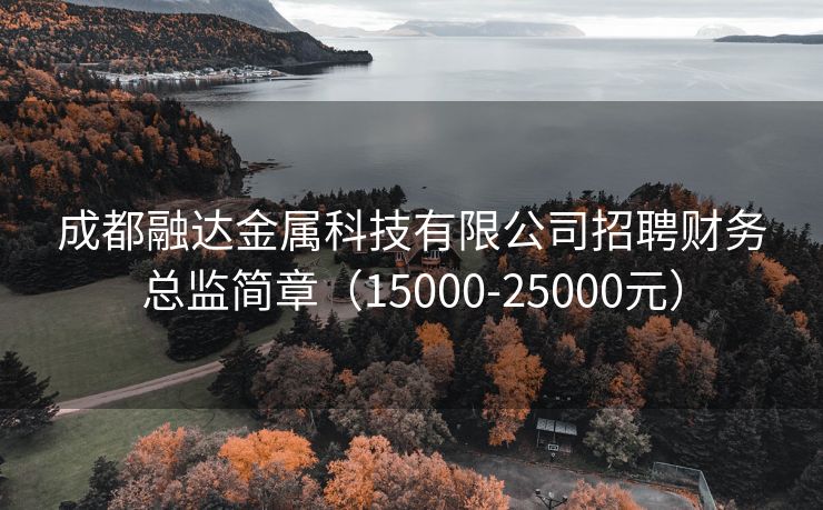 成都融达金属科技有限公司招聘财务总监简章（15000-25000元）