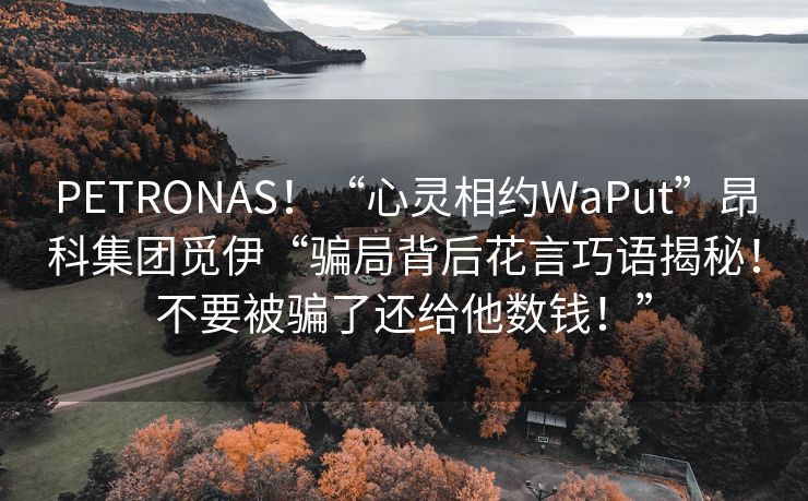 PETRONAS！“心灵相约WaPut”昂科集团觅伊“骗局背后花言巧语揭秘！不要被骗了还给他数钱！”