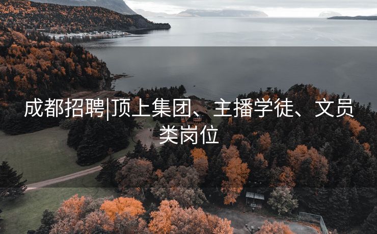 成都招聘|顶上集团、主播学徒、文员类岗位