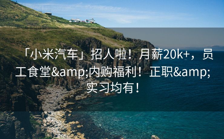 「小米汽车」招人啦！月薪20k+，员工食堂&内购福利！正职&实习均有！