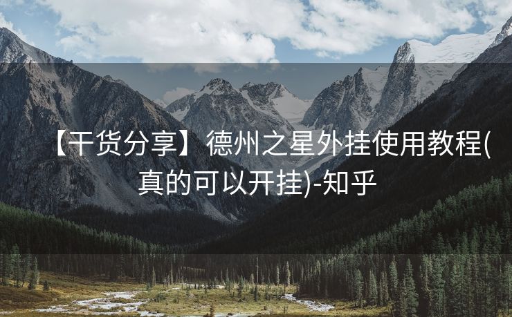 【干货分享】德州之星外挂使用教程(真的可以开挂)-知乎