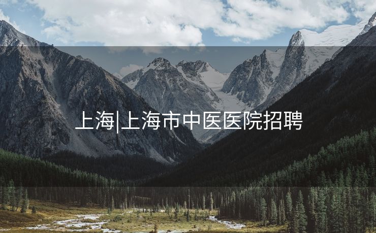 上海|上海市中医医院招聘